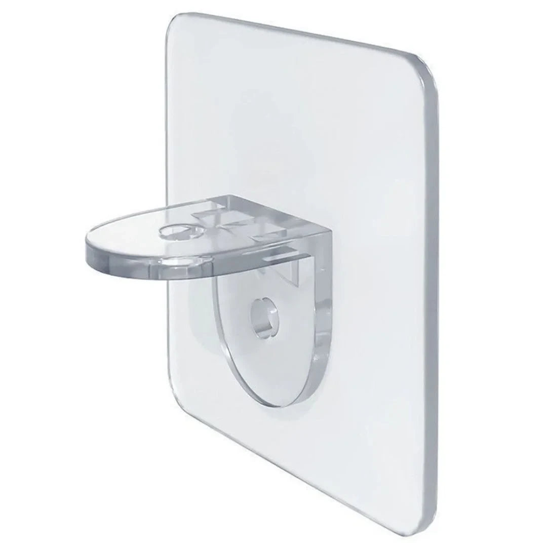 Corner double-sided adhesive set for shelf installation