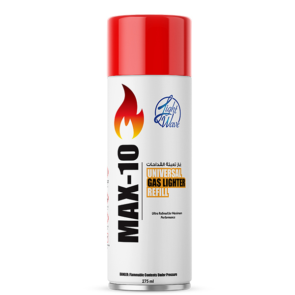 ماكس 10 – 275 مل غاز الولاعة العالمي عالي الجودة!
