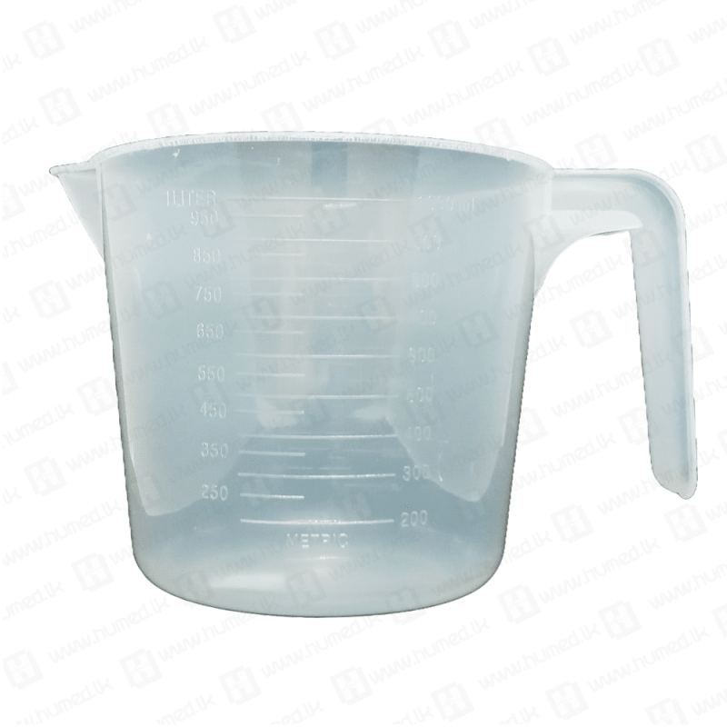 Graduated Plastic Measuring Jug - 1200cc Plastic Jug - 1200g with Easy-to-Read Measurements - Measuring Jug - Small Mixing - Kitchen Measuring Cup