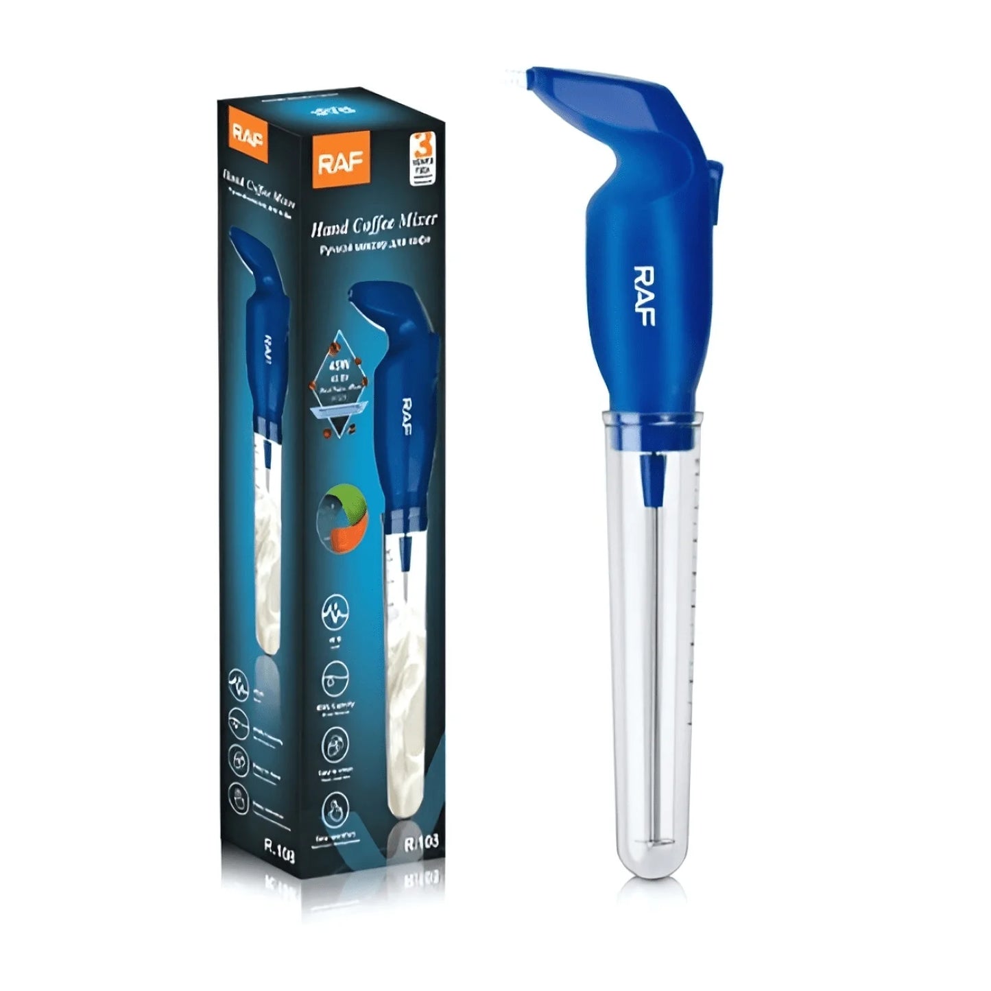 خفاقة القهوة RAF لصنع الفوم والكريمة الكهربائية 45 واط 80 مل RAF R.108