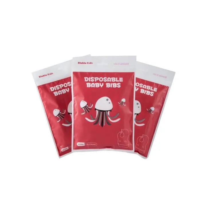 مرايل أطفال للاستخدام مرة واحدة - Blabla Kids Disposable Baby Bibs - عبوة 10 قطع
