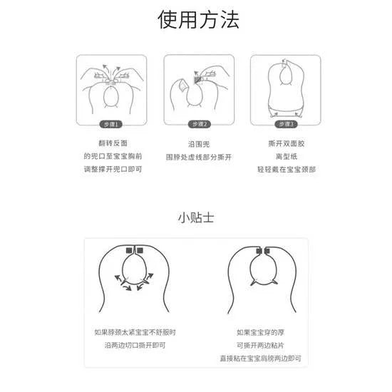 مرايل أطفال للاستخدام مرة واحدة - Blabla Kids Disposable Baby Bibs - عبوة 10 قطع