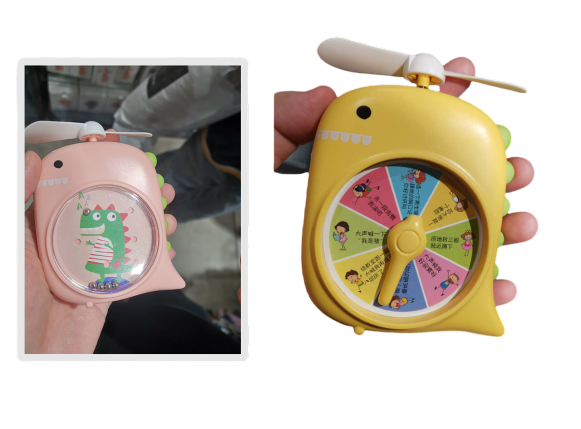 مروحة الديناصور التعليمية المحمولة شحن يو اس بي وضعين سرعة ميدالية للتعليق – متعة وبرودة وتعليم!