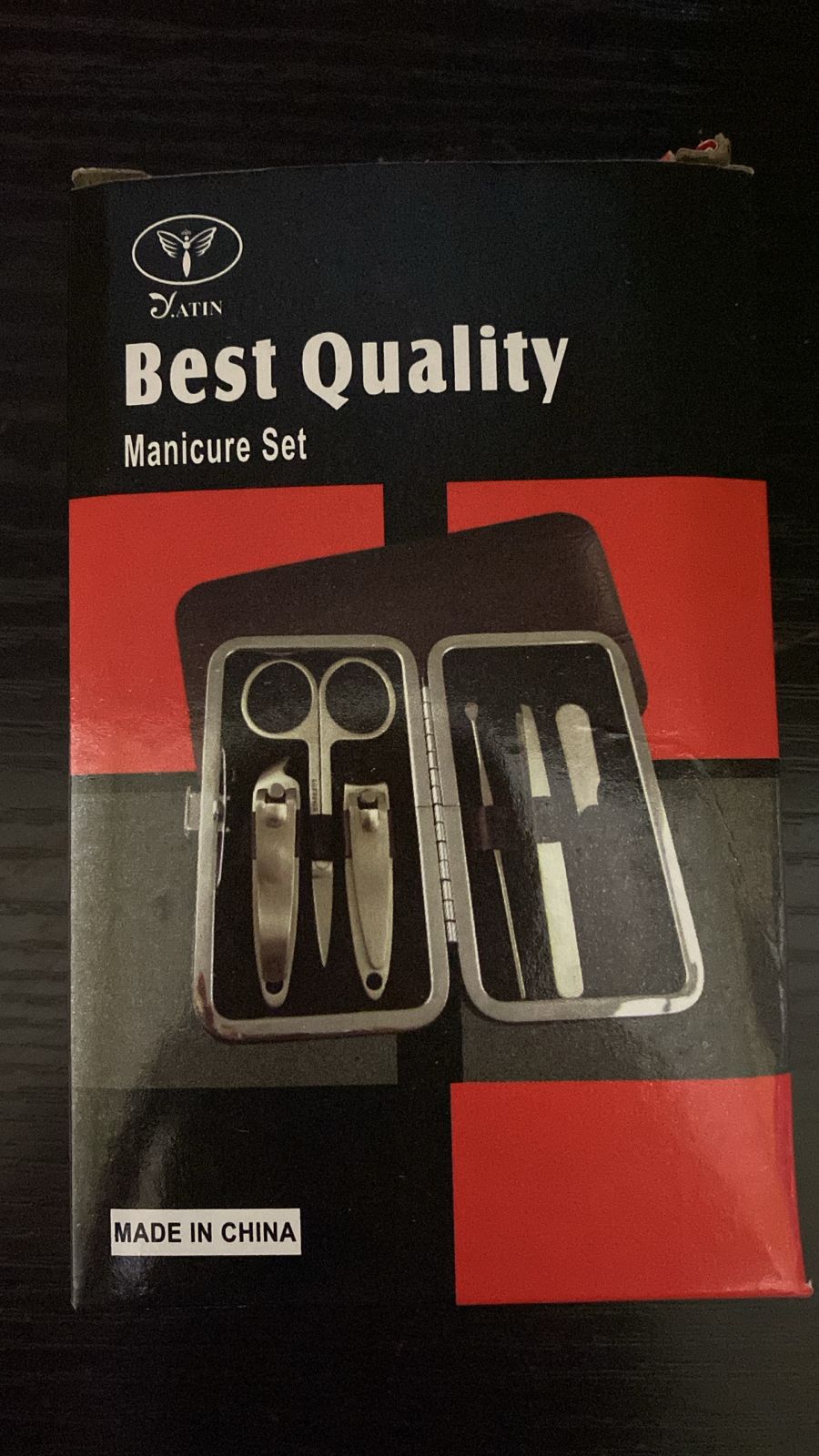 مجموعة مانيكير وباديكير للعناية بالأظافر للنساء والرجال في علبة