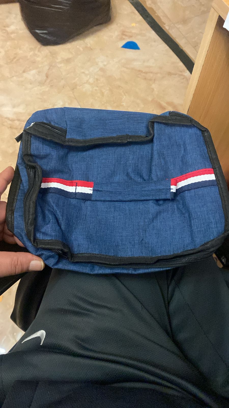 حقيبة غداء مصنوعة من قماش أكسفورد، مبطنة بالقصدير مقاومة للماء، تحافظ على الحرارة، عازلة للبرودة، طبقة واحدة، خارجية، نزهات، مدرسة، عمل، محمولة، أزرق، رمادي