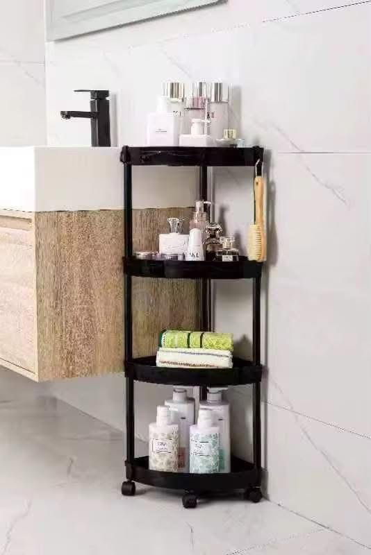 عربة تخزين زاوية بـ 4 رفوف