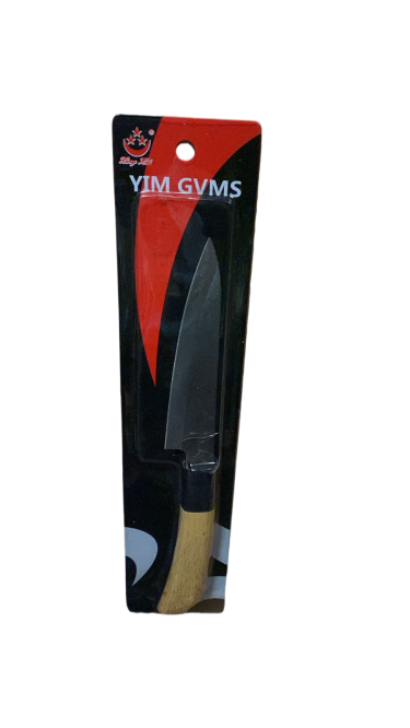 سكين ديبا، ذو حدين ، فولاذ أبيض، لمسة نهائية مصقولة، مقبض خشبي ، سكين طبخ، لليد اليسرى22 سم طول النصل 11 سم