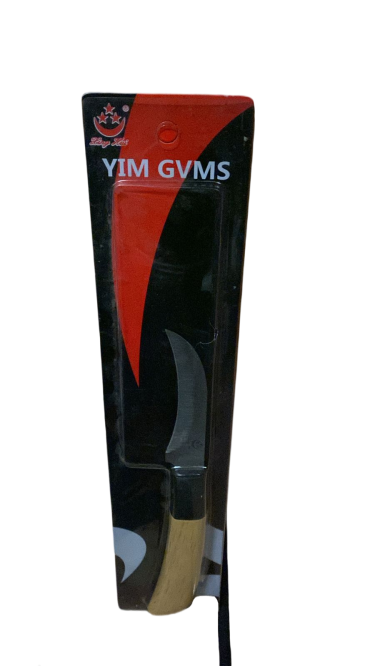 سكين ديبا، ذو حدين ، فولاذ أبيض، لمسة نهائية مصقولة، مقبض خشبي ، سكين طبخ، لليد اليسرى22 سم طول النصل 11 سم