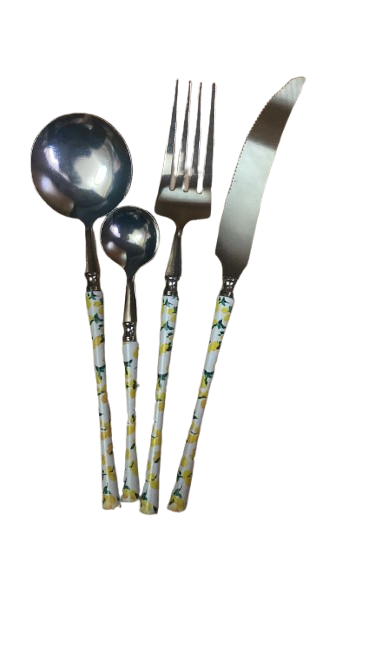 طقم مائدة ستانلس ستيل - 4 قطع