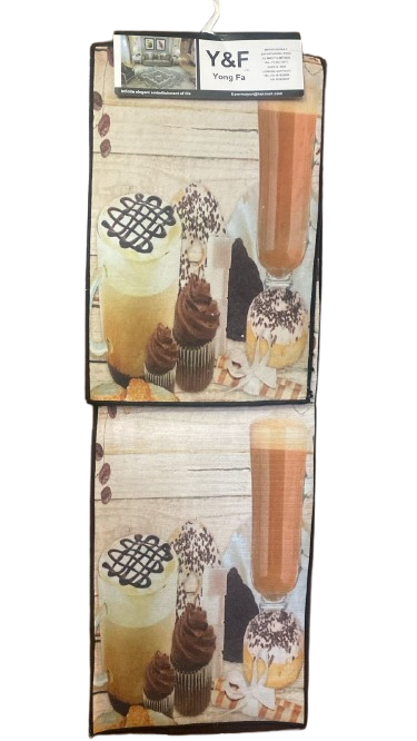 طقم سجاد مطبخ عملي وأنيق - قطعتين (120x40 سم و 60x40 سم)