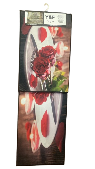 طقم سجاد مطبخ عملي وأنيق - قطعتين (120x40 سم و 60x40 سم)