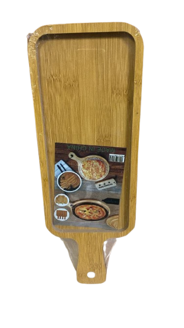 طبق تقديم الوجبات الخفيفة متعدد الأغراض من الخشب وفرامة خضار - بمقبض