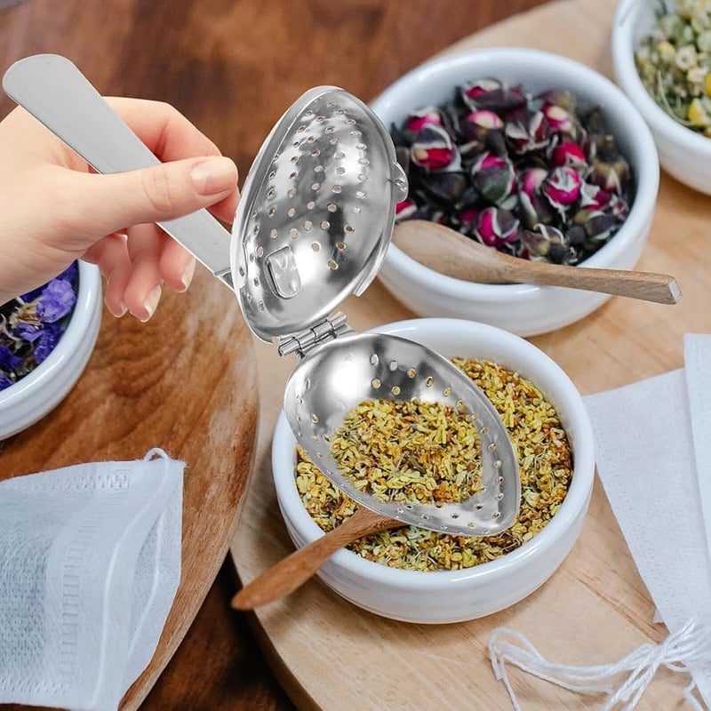 Stainless Steel Coffee Tea Strainer Safe and Easy to Clean Silver Mesh Spoon Home Accessories Durable Loose Leaf Tea Strainer