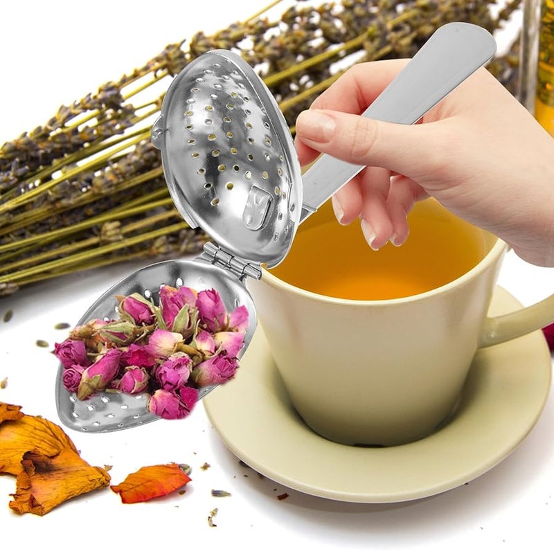 Stainless Steel Coffee Tea Strainer Safe and Easy to Clean Silver Mesh Spoon Home Accessories Durable Loose Leaf Tea Strainer