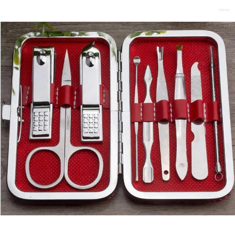 مجموعة مانيكير وباديكير للعناية بالأظافر للنساء والرجال في علبة