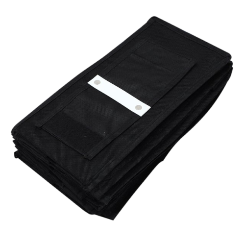 منظم تخزين معلق من القماش للأحذية والملابس  – 6 أرفف، لون أسود