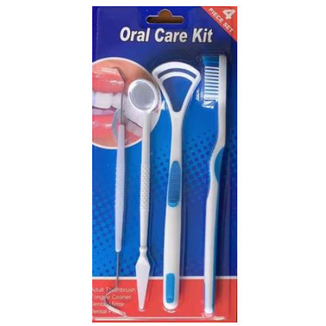 🦷 طقم العناية بالفم – 4 أدوات لتنظيف مثالي