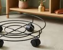 Heavy-duty plastic mobile gas cylinder base