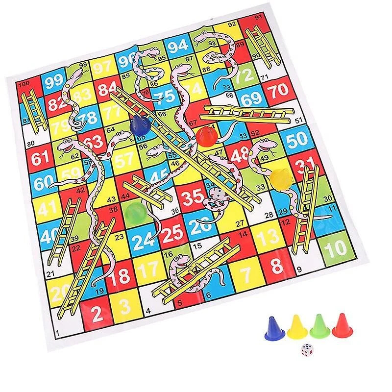 لعبة السلم والحية حجم كبير 70×70سم  - حجم صغير 50×50سم