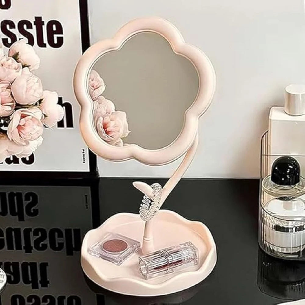 مرآة مكياج على شكل زهرة ميتسيكو الحجم الصغير لغرفة النوم والحمام