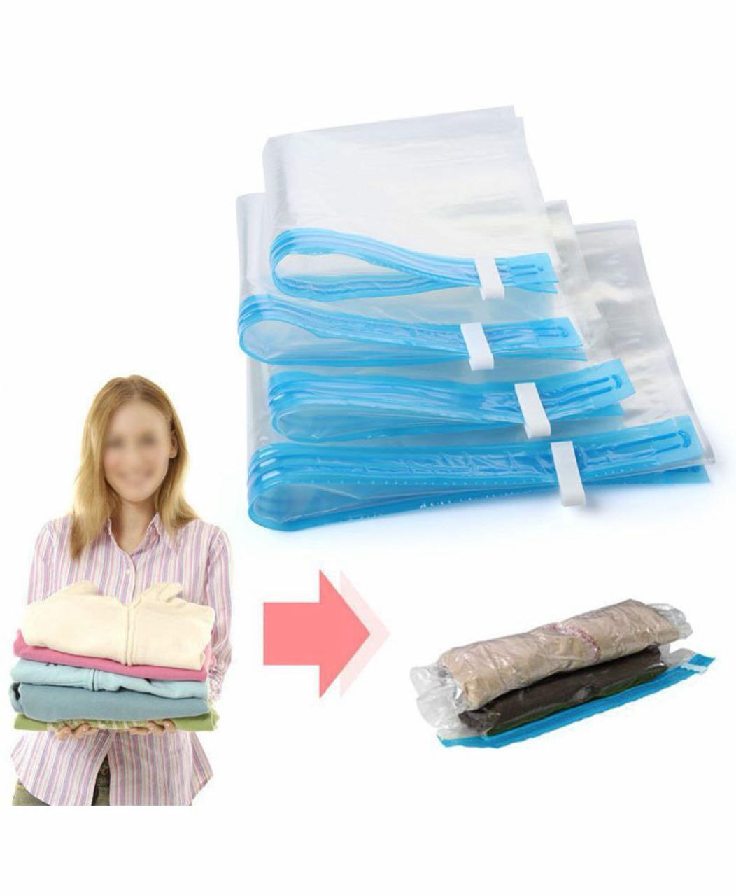 أكياس تفريغ الهواء لتخزين الملابس
