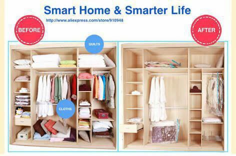 أكياس تفريغ الهواء لتخزين الملابس