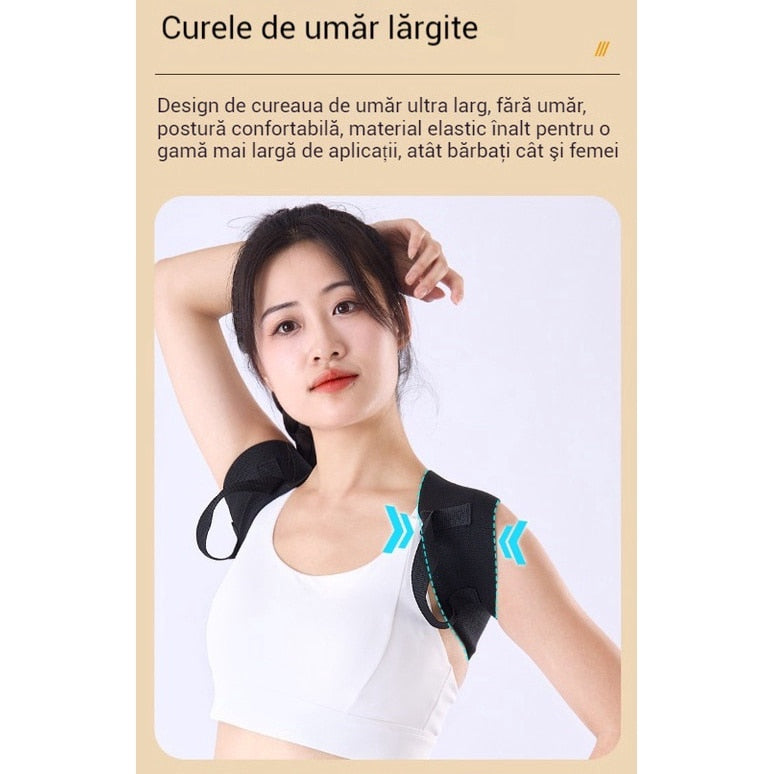 مصحح وضعية لتقويم الظهر والعمود الفقري والكتفين وعظمة الترقوة، دعم تقويمي،  أحزمة قابلة للتعديل، حزام دعم مستقيم للظهر، للجنسين، مادة نسيجية.