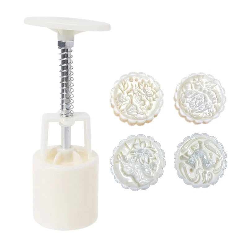 طقم قوالب كعكة القمر اليدوية – أدوات تزيين المعجنات