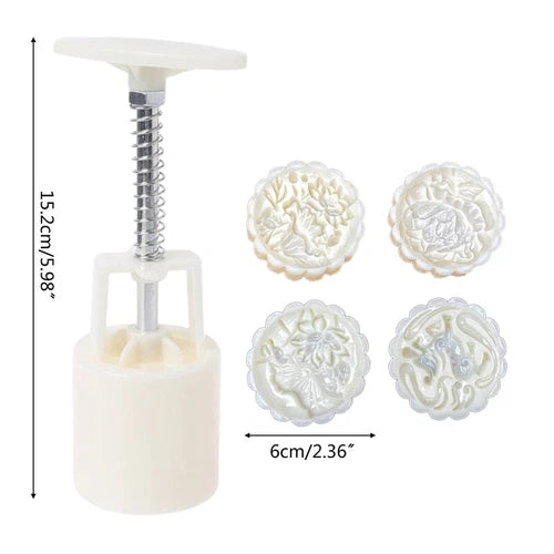 طقم قوالب كعكة القمر اليدوية – أدوات تزيين المعجنات