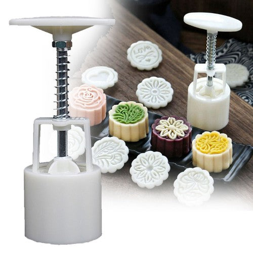 طقم قوالب كعكة القمر اليدوية – أدوات تزيين المعجنات