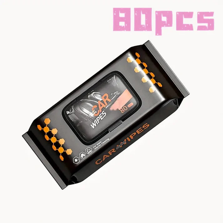 مناديل مبللة لتنظيف السيارة و الأحذية والقطع الاثاث الجلدي مناديل سريعة وسهلة لتنظيف وتلميع من الأتربة والطين والأوساخ باكيت 80 منديل