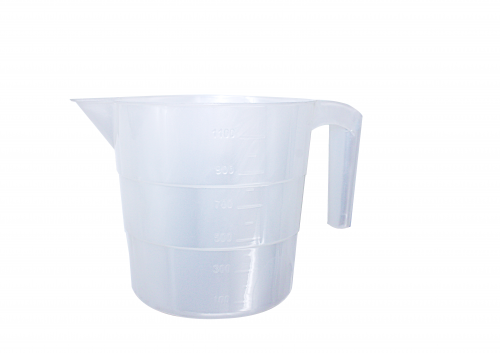 Graduated Plastic Measuring Jug - 1200cc Plastic Jug - 1200g with Easy-to-Read Measurements - Measuring Jug - Small Mixing - Kitchen Measuring Cup